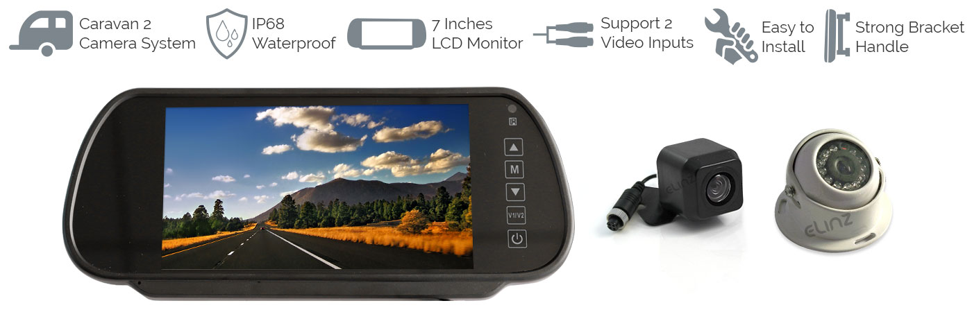 7 inch Clip on Rearview Monitor