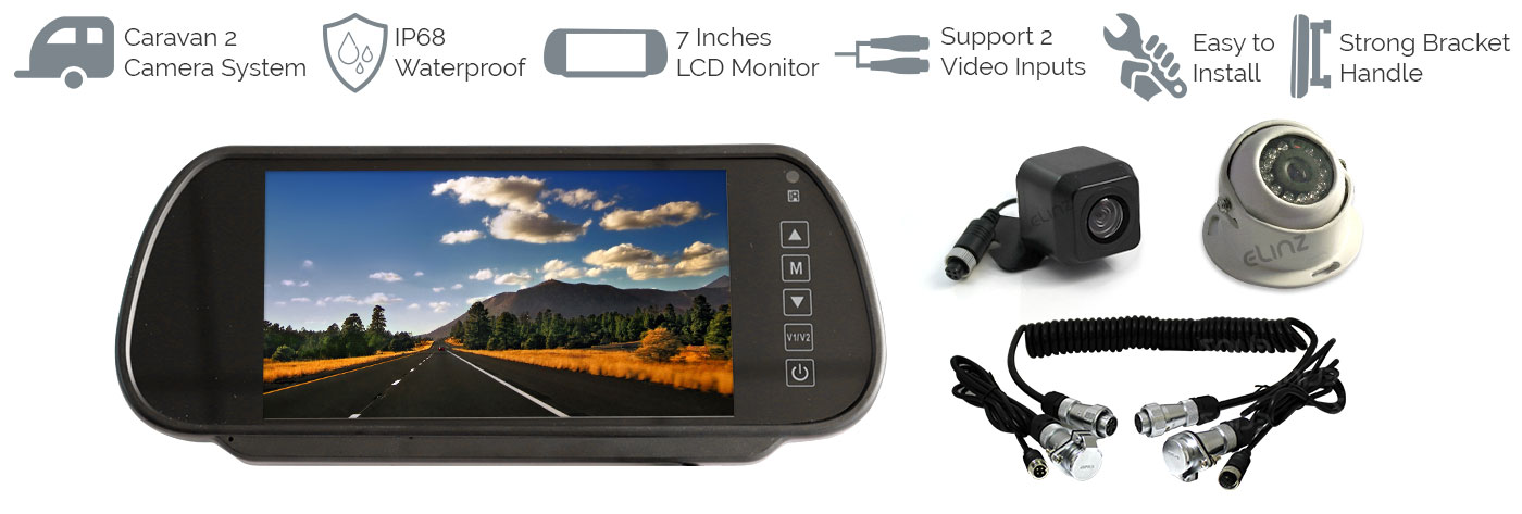 7 inch Clip on Rearview Monitor