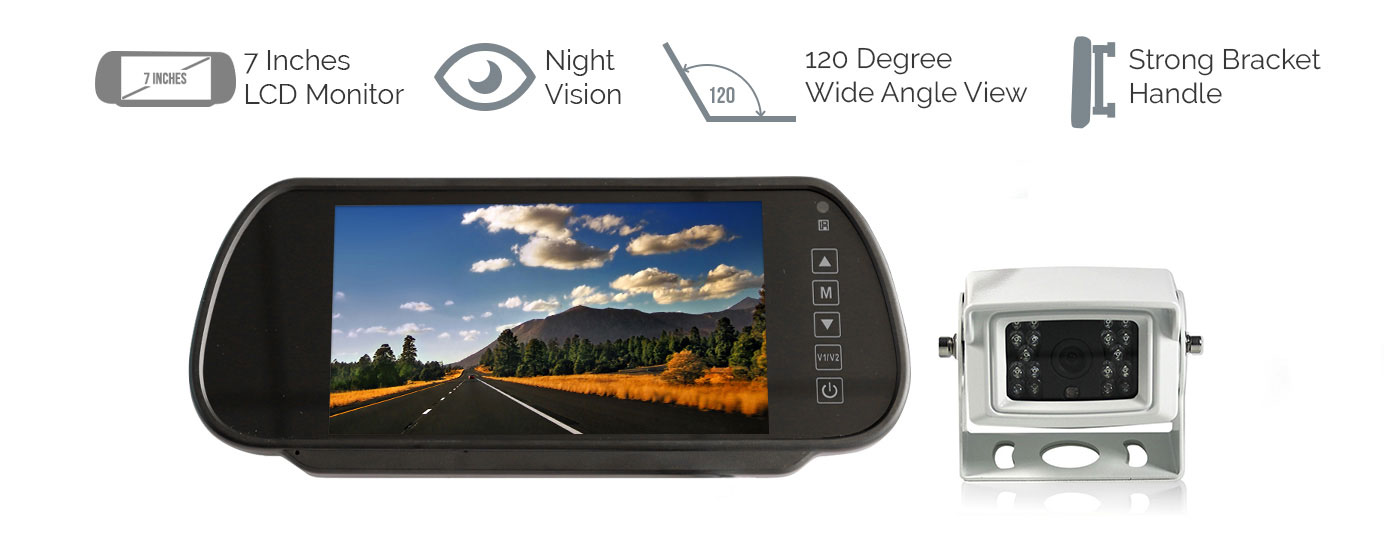 7 inch Clip on Rearview Monitor