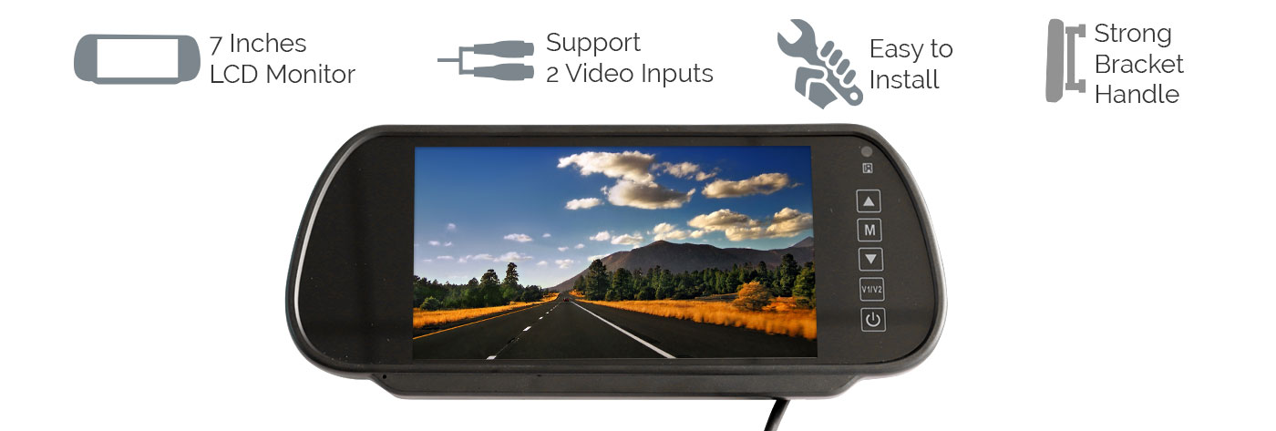 7 inch Clip on Rearview Monitor