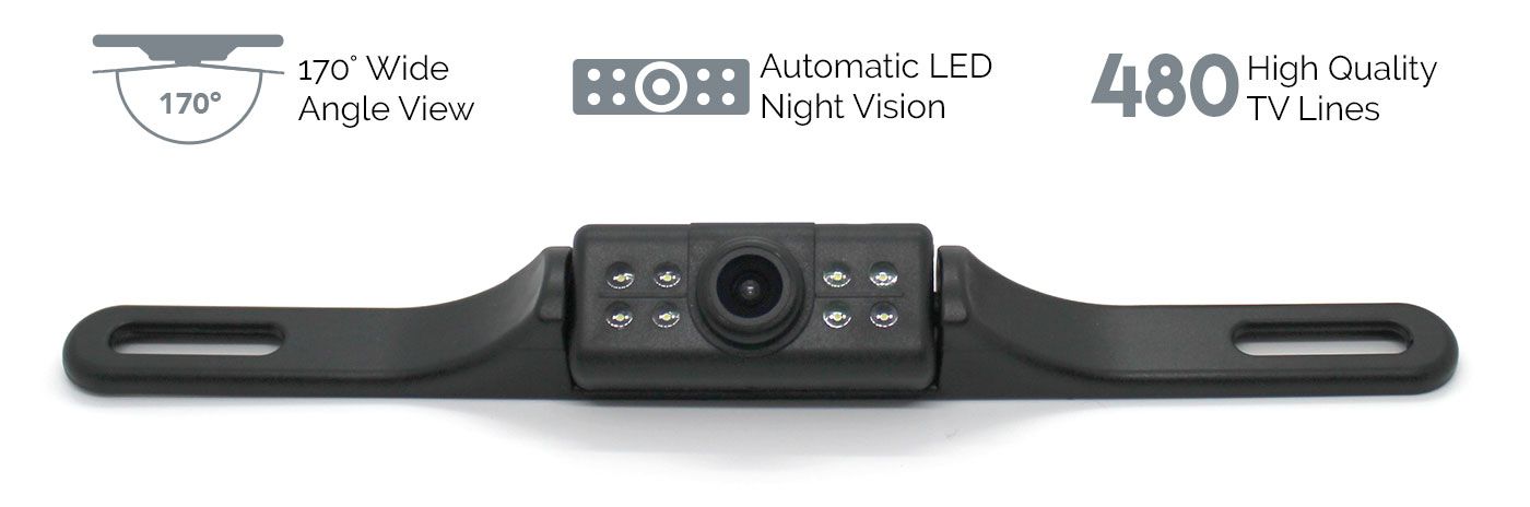 Car License Plate Rearview Camera