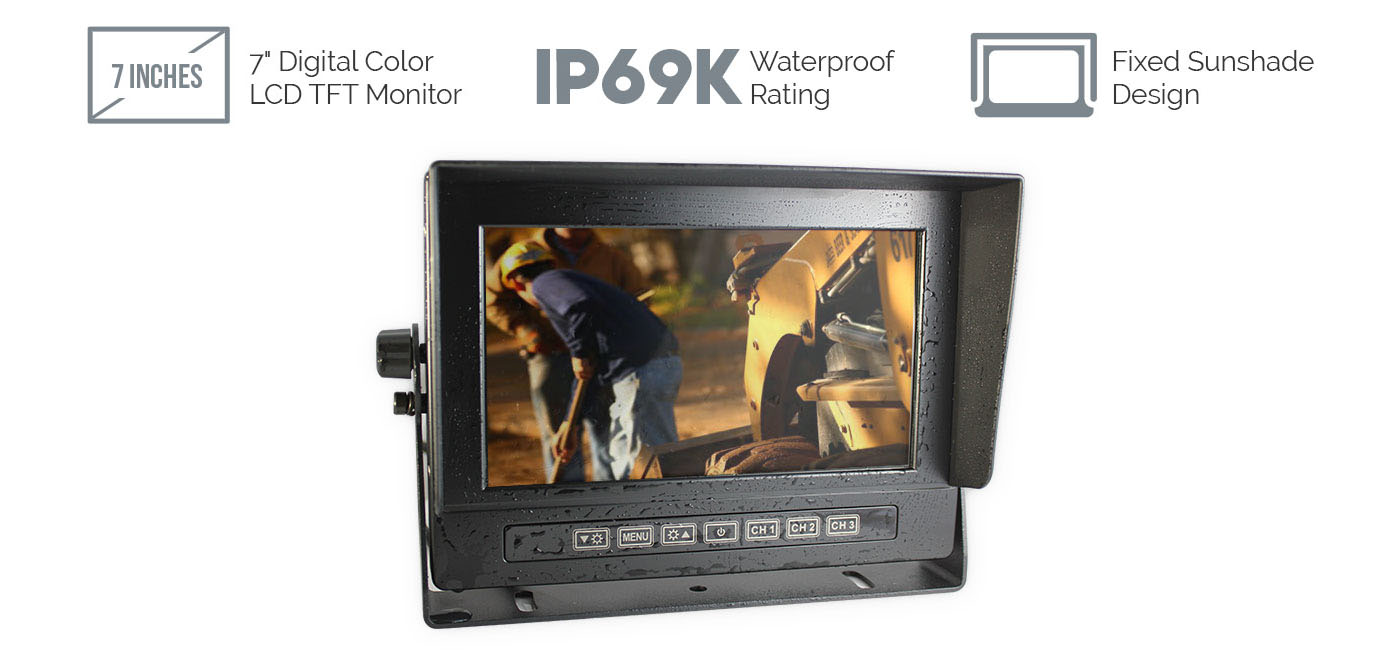 Waterproof 7 inch LCD Monitor