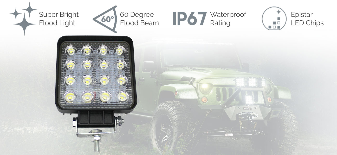 48W LED Work Light Flood Lamp