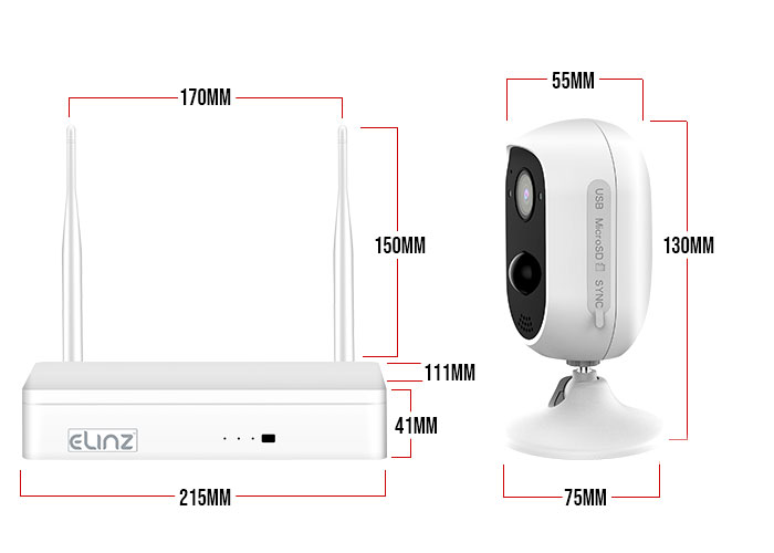Security Camera NVR Dimensions