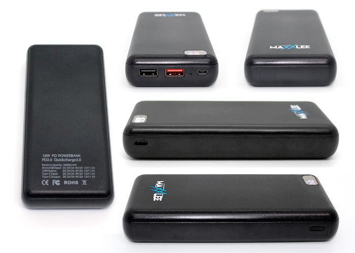 Black 20000mAh powerbank product views