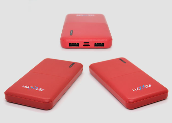 Red Slim 10000mAh Power Bank Product Views