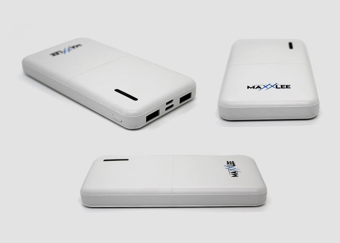 White Slim 10000mAh Power Bank Product Views