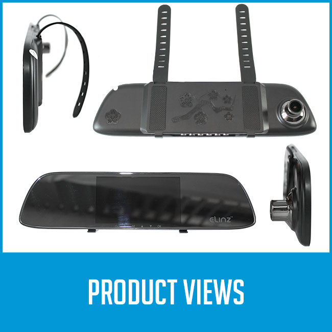 product views on rearview mirror monitor