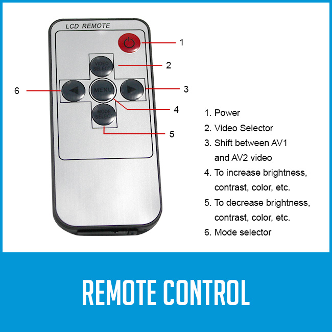 Reverse Camera Remote Control
