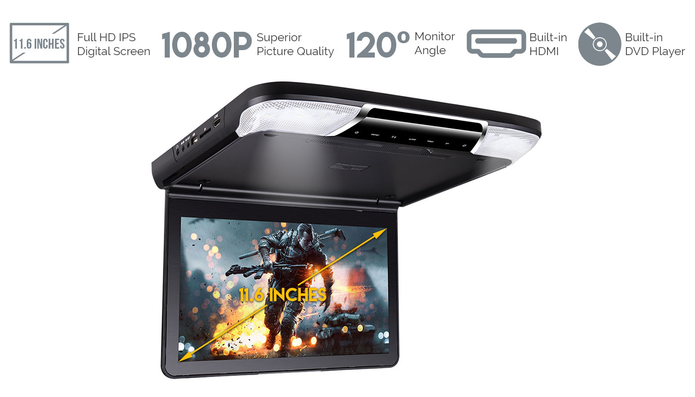 roof mounted car dvd player