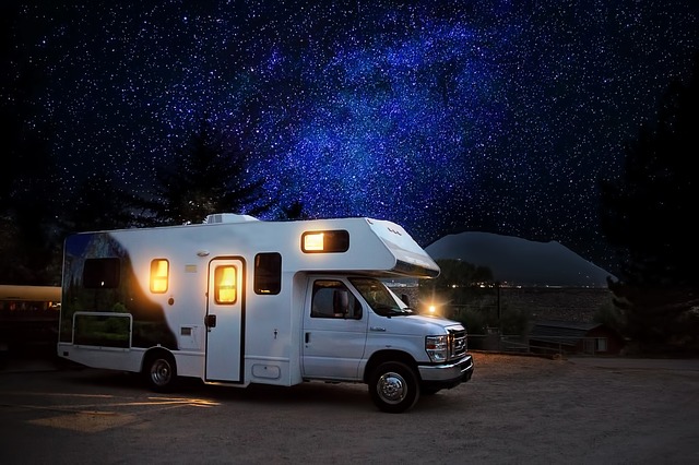 rv in night