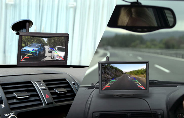 Clip on 7 inch Rearview mirror monitor