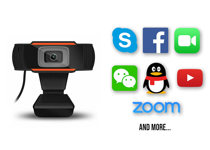 Support Skype, Youtube, Facebook, Facetime, Zoom, WeChat, QQ