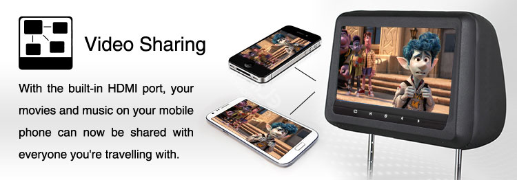 headrest dvd player for car video sharing