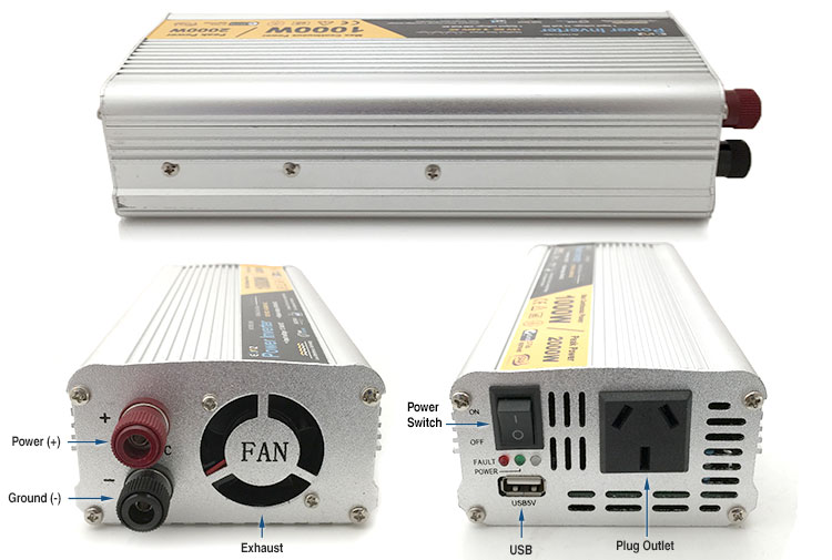 label modified sine wave inverters