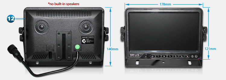 DVR7N-RV4PIN10M Car reversing camera dimensions
