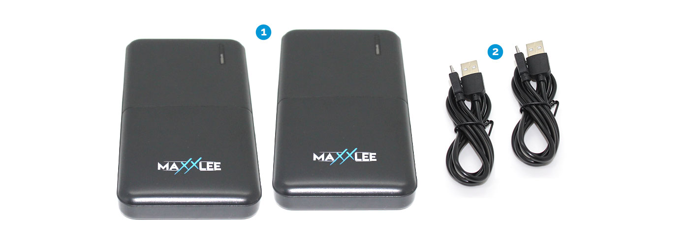 Slim 10000mAh Power Bank, USB cable, user manual