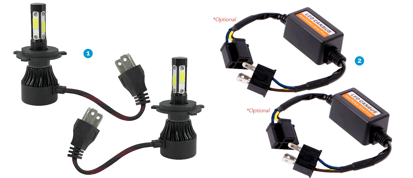 Car CREE COB H4 160W LED Headlights Kit 