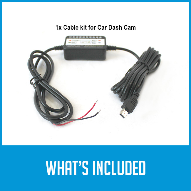 Hard Wire Kit Cable Charger for Car Dash Cam whats included