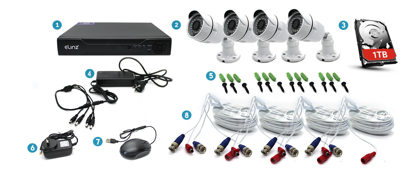 CCTV Security Camera System 1080P DVR
