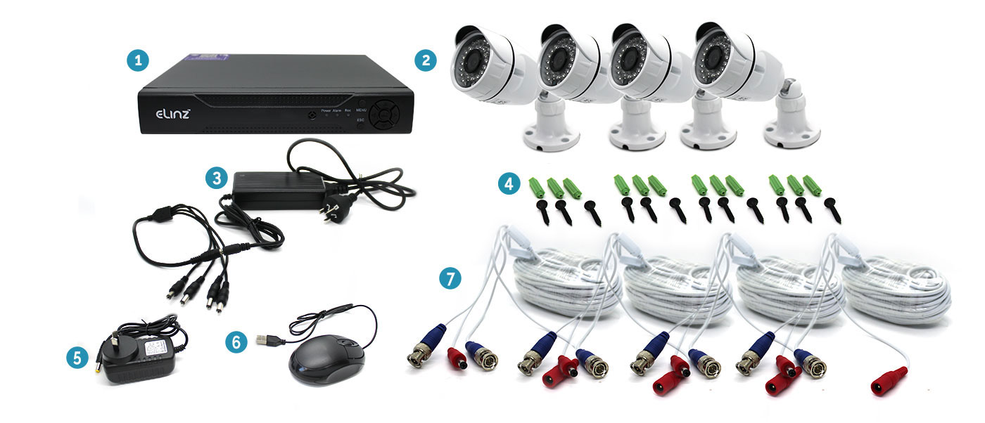 CCTV Security Camera System 1080P DVR