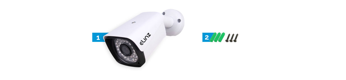 2.0MP Bullet CCTV Camera, Accessories