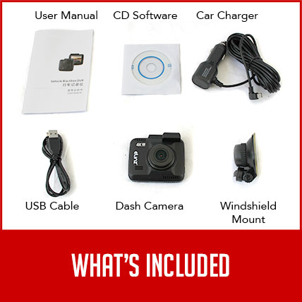 Dash Cam Car Video Camera 2160P WIFI GPS HDMI 4K Ultra HD pacakage