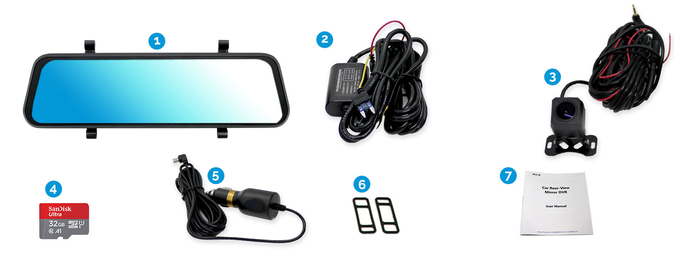 10 inches Rearview Mirror Dash Cam Reversing Camera
