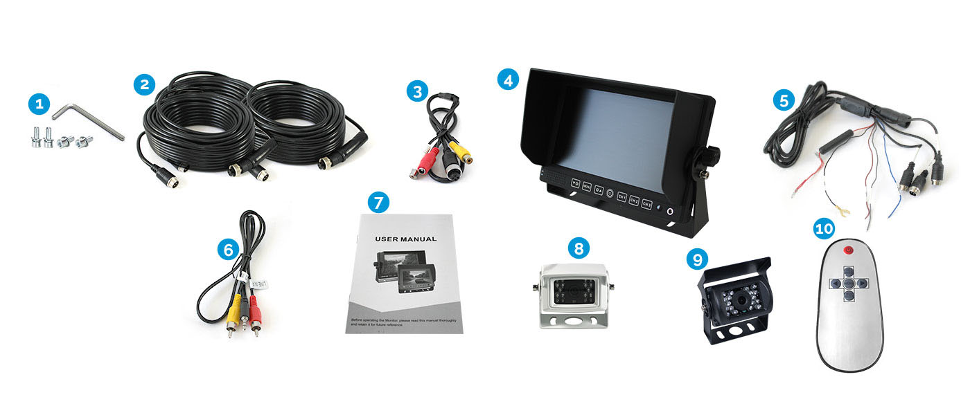 7" Caravan 2 Cameras  Reversing