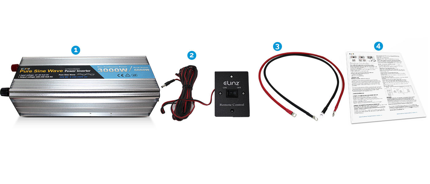 5000W Pure Sine Wave Inverter with Remote