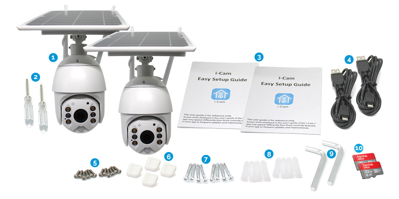 IP camera, solar Panel, accessories