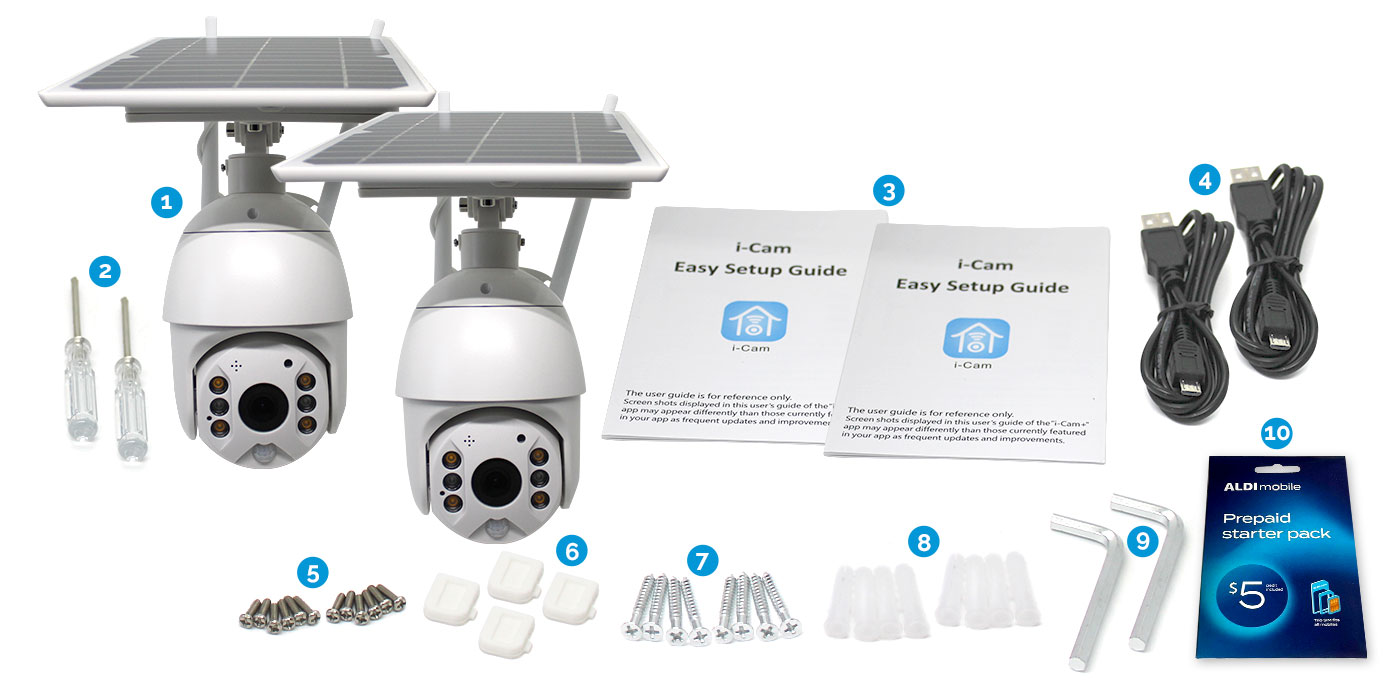 IP camera, solar Panel, accessories