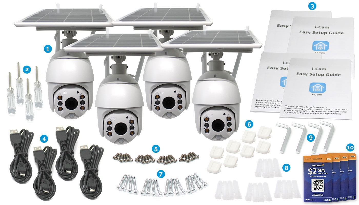IP camera, solar Panel, accessories