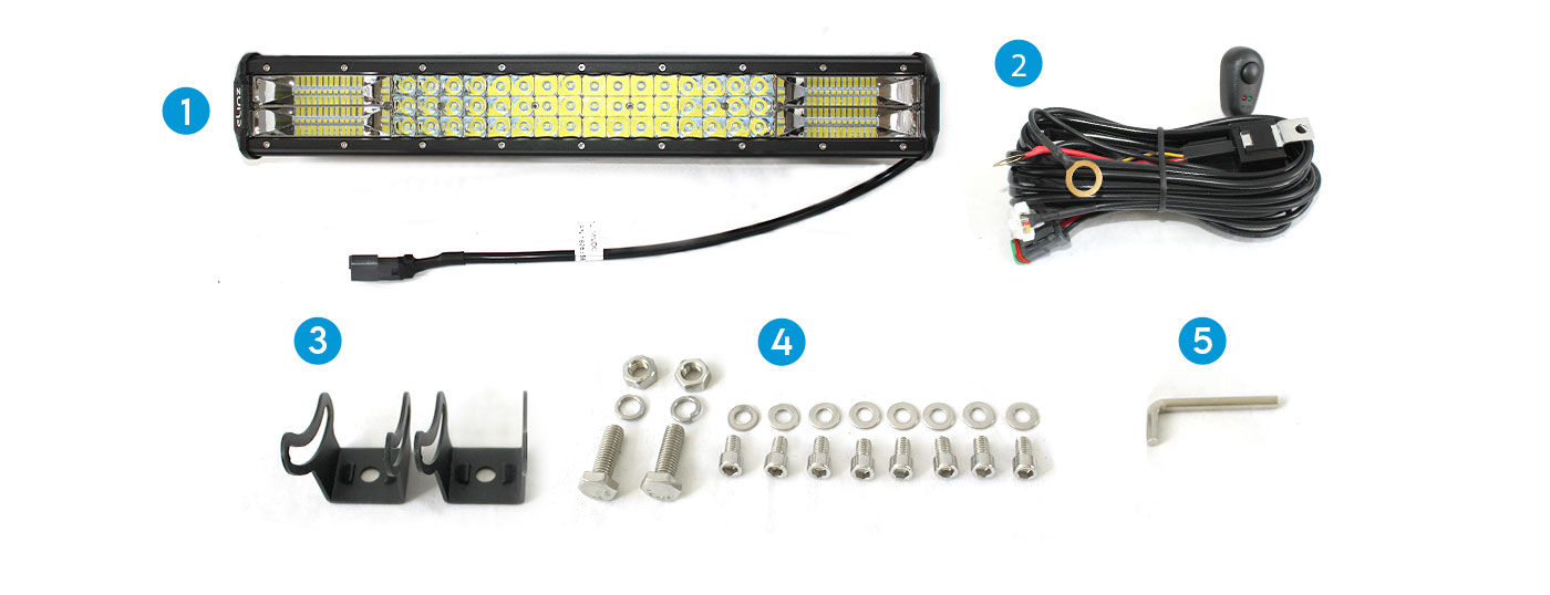 20 Inch LED Light Bar and accessories