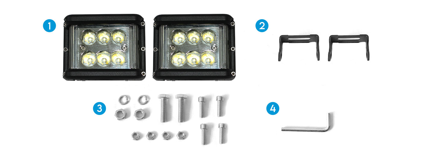 60” LED Work Light and accessories