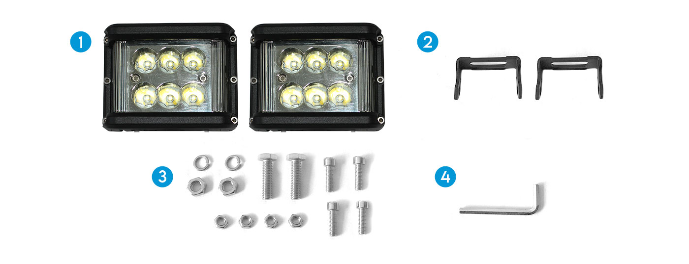 60 Inch LED Work Light and accessories