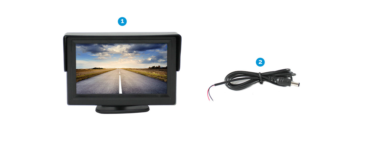 4.3 inches Digital LCD Monitor with Power Cable