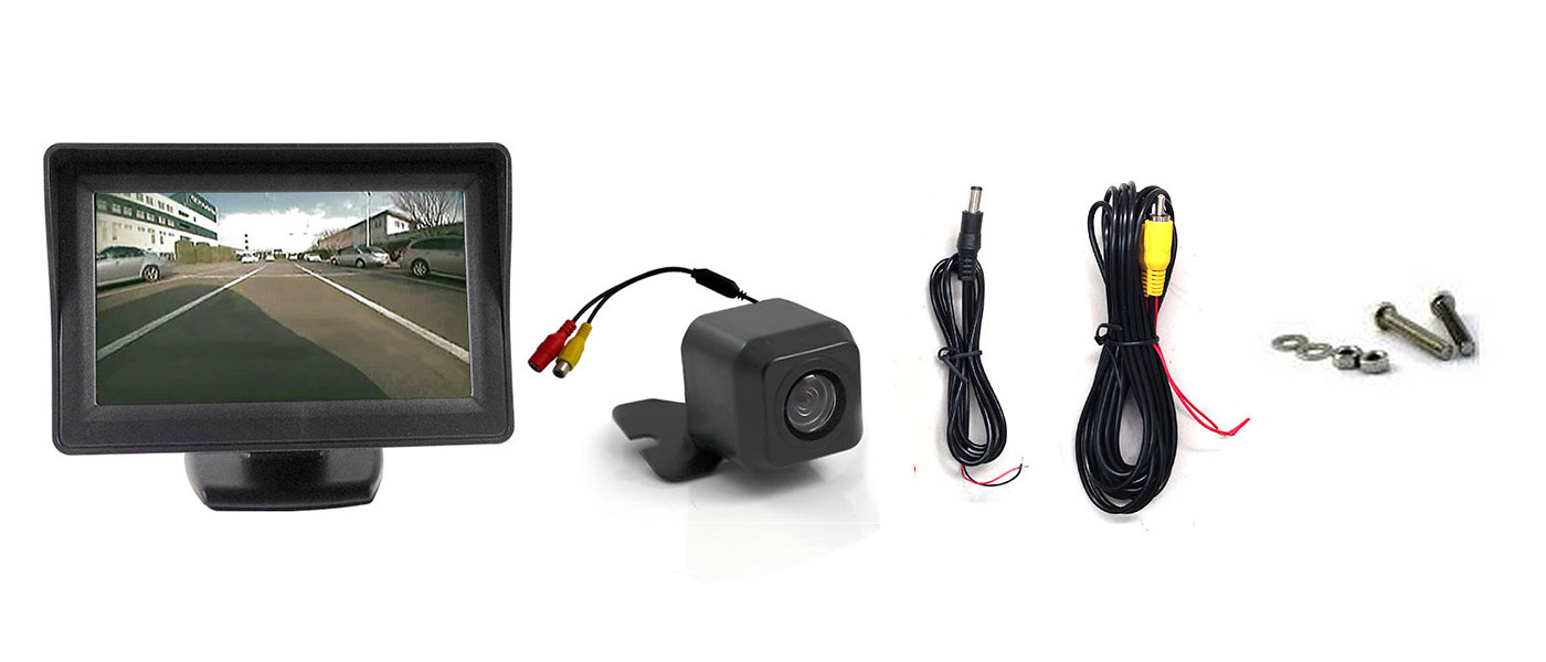4.3inch Monitor 12v Reversing Camera Kit LCD Rearview IR Night Vision