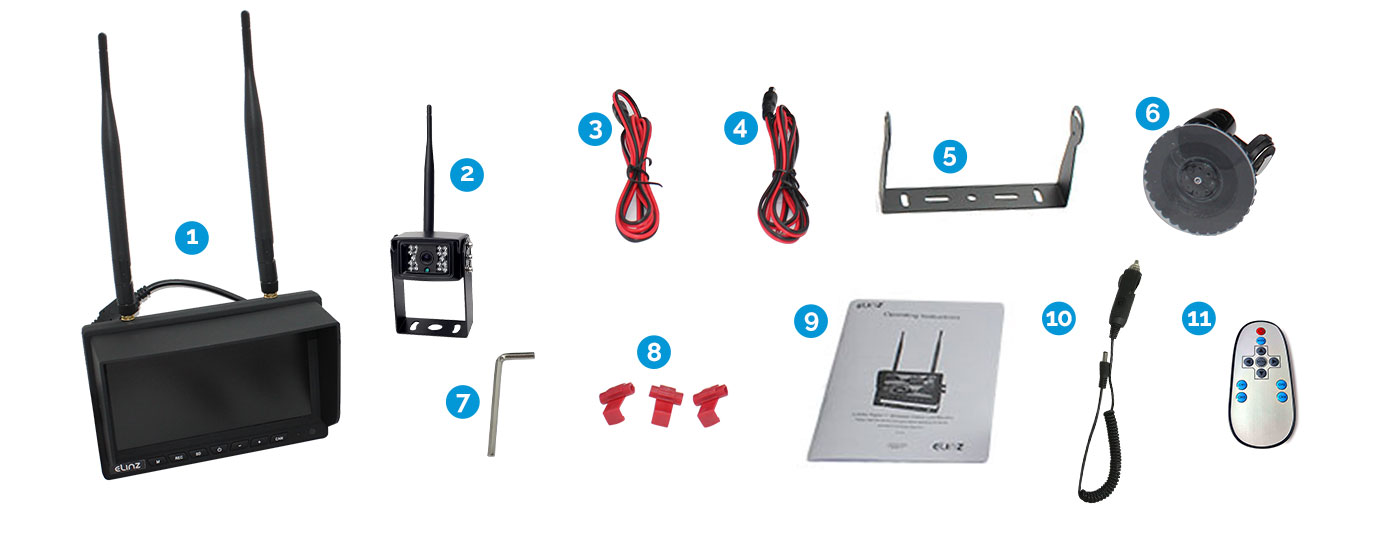 What's Included Reversing Camera Kit System