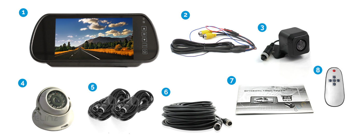 7 inch Clip-on Rearview Mirror Monitor