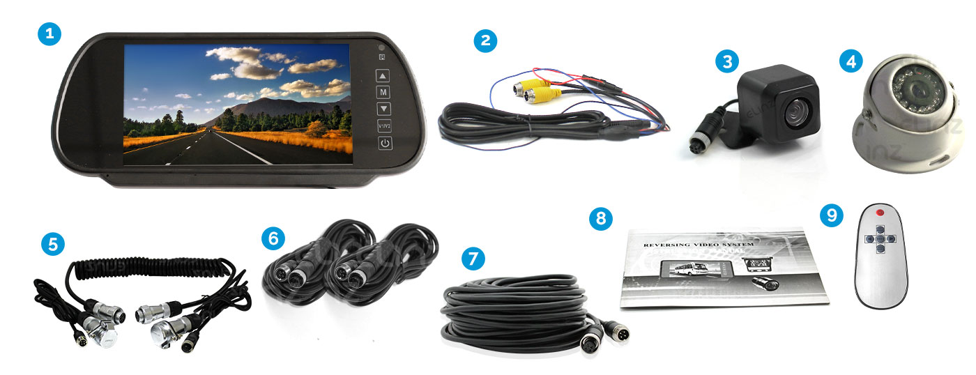 7 inch Clip-on Rearview Mirror Monitor