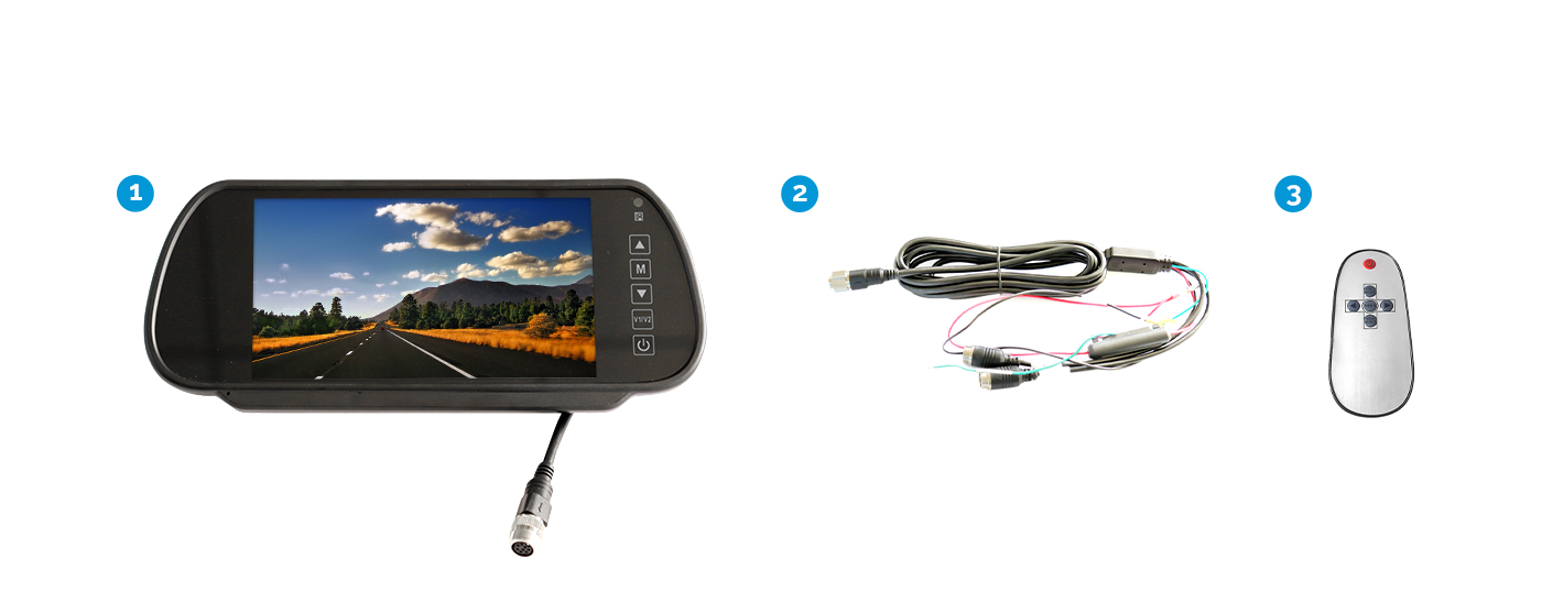 7 inch Clip-on Rearview Mirror Monitor