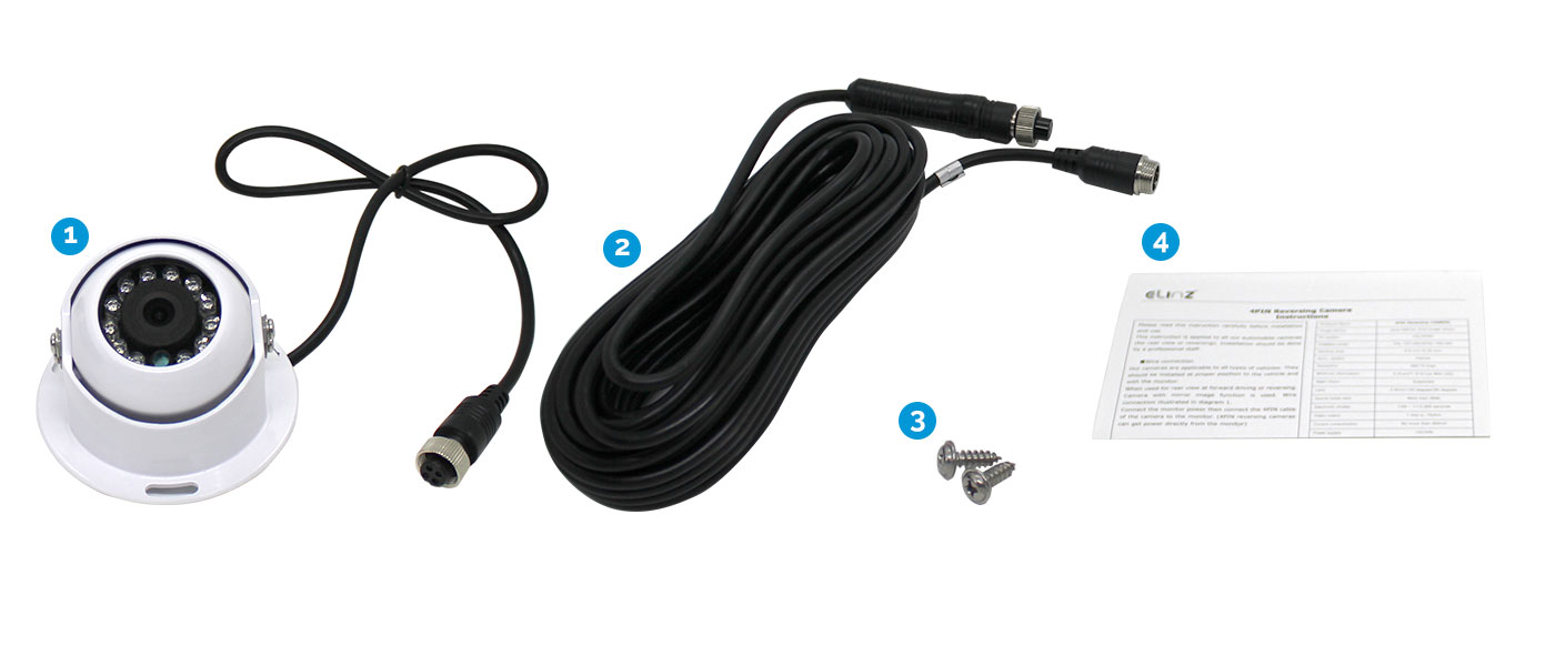 Dome Camera, 4PIN Cable