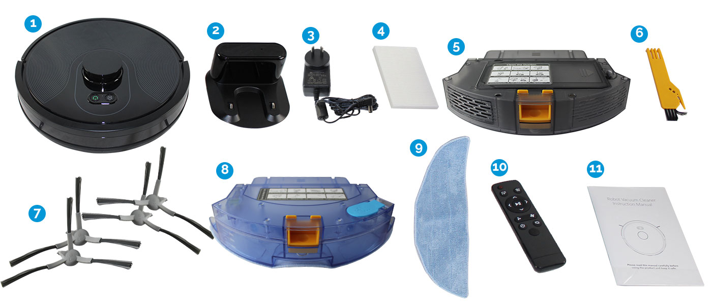 Smart Robot Vacuum Cleaner Robotic LDS Distance Sensor Automatic Carpet Floor Mop