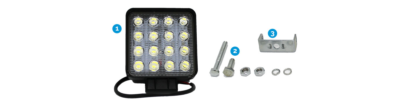 Offroad 48W LED Work Light with Mounting Bracket