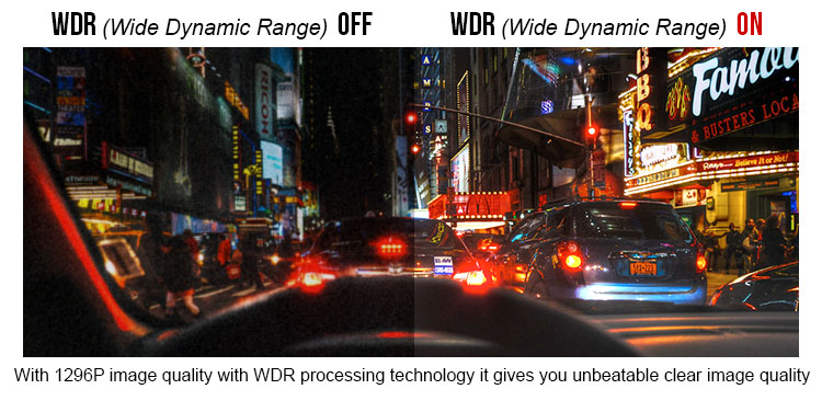 Wide Dynamic Range Dual Dash Cam