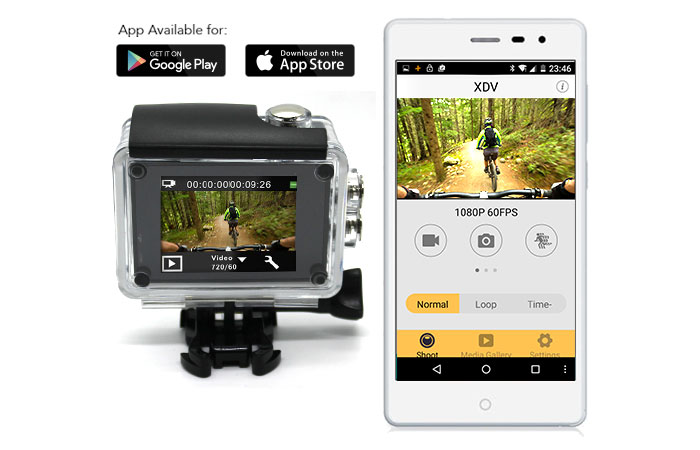Built-in WiFi Action Cam