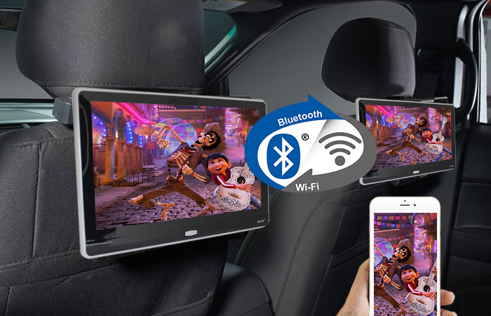 Wireless IR Headphone & Car Charger Car DVD Player