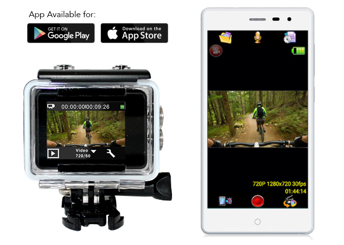 action camera wifi control graphic