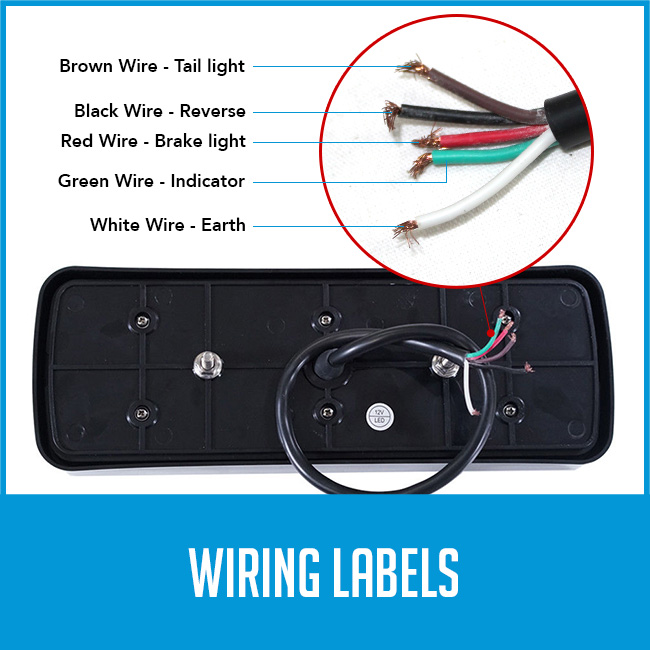 wiring labels for led tail lights